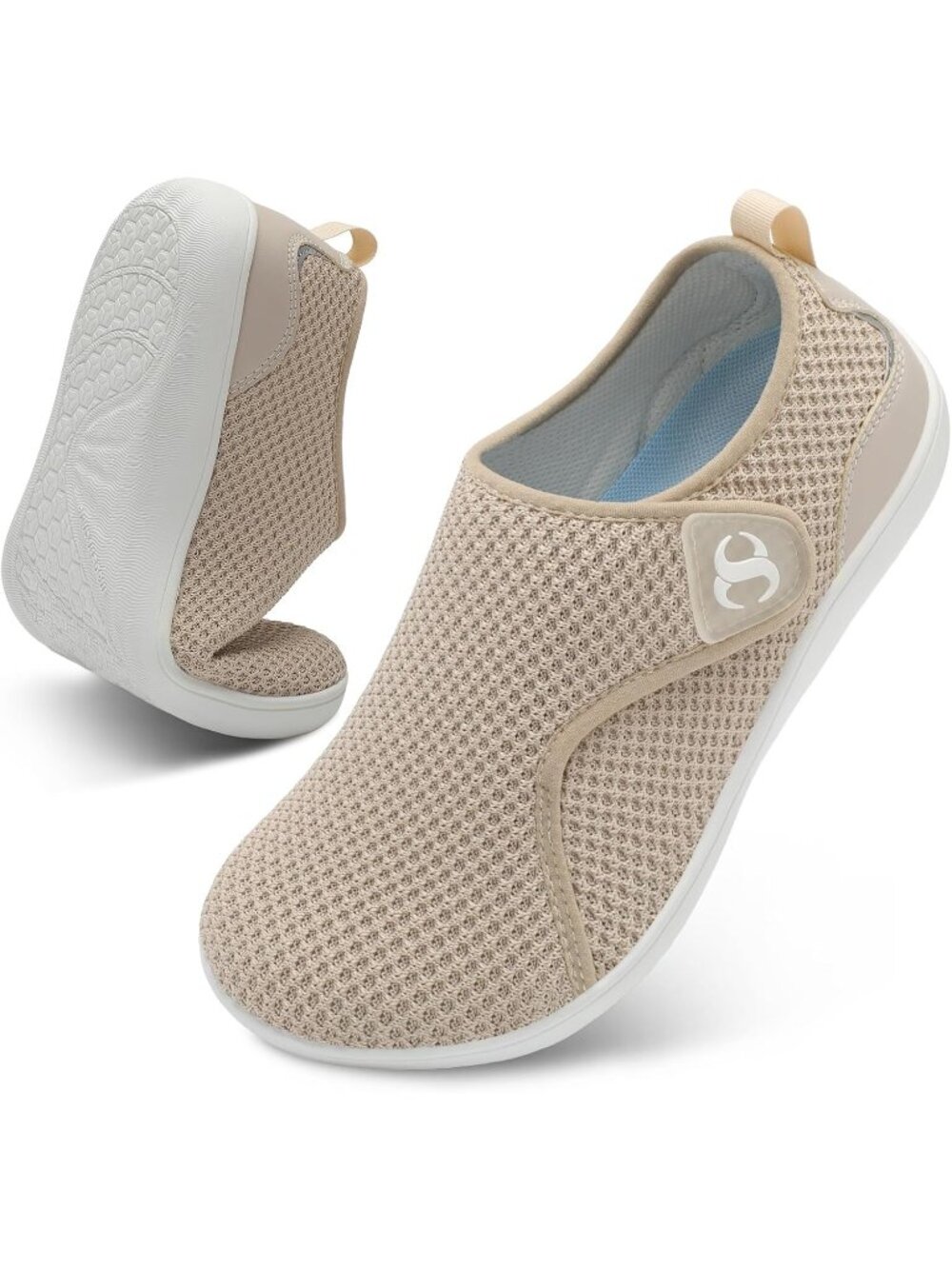 👑Women's Brown Knitted Comfortable  Neuropathy Adjustable Wide Width Sneakers